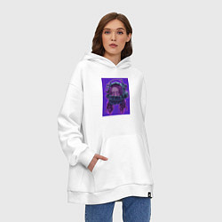 Толстовка-худи оверсайз Аманда Янг, цвет: белый — фото 2