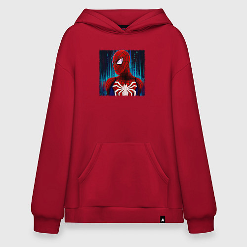 Худи оверсайз Человек паук новый / Красный – фото 1