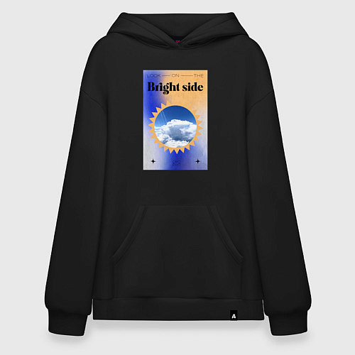 Худи оверсайз Светлая сторона / Черный – фото 1
