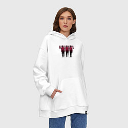 Толстовка-худи оверсайз Три солдата, цвет: белый — фото 2