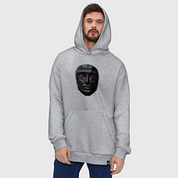 Толстовка-худи оверсайз Маска босса, цвет: меланж — фото 2