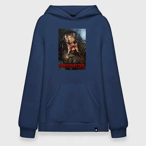 Худи оверсайз Predator movie / Тёмно-синий – фото 1