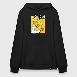 Толстовка-худи оверсайз Homer can doh, цвет: черный