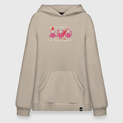 Толстовка-худи оверсайз Bloody game, цвет: миндальный