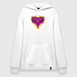 Толстовка-худи оверсайз Violet owl, цвет: белый