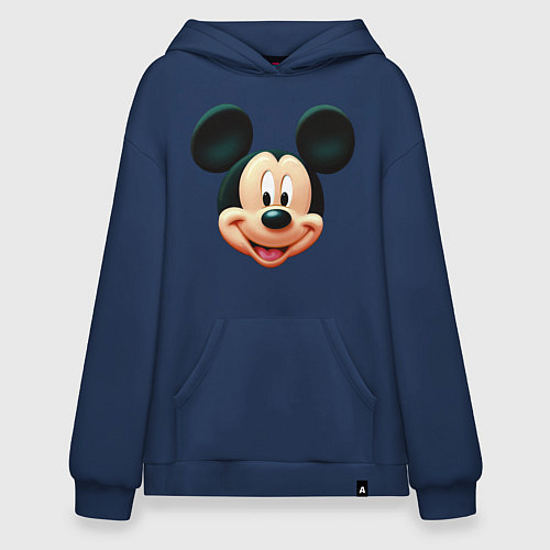 Худи оверсайз Mickey mouse head / Тёмно-синий – фото 1