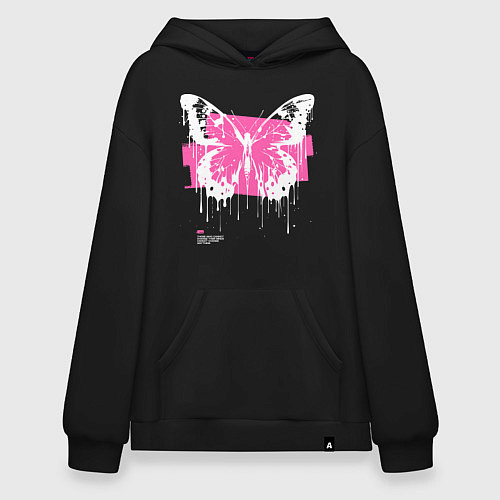 Худи оверсайз The gothic butterfly / Черный – фото 1