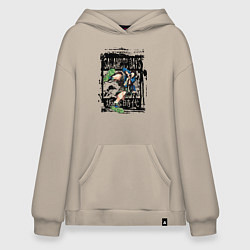 Толстовка-худи оверсайз Хейсуки Масимо из Дни сакамото, цвет: миндальный