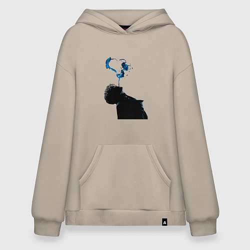 Худи оверсайз Три дня дождя постер / Миндальный – фото 1