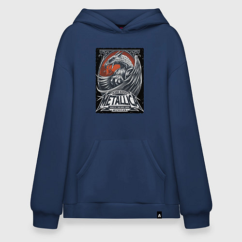 Худи оверсайз Metallica - Michigan playbill Grand rapids / Тёмно-синий – фото 1