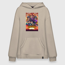 Толстовка-худи оверсайз Sunsetriders, цвет: миндальный