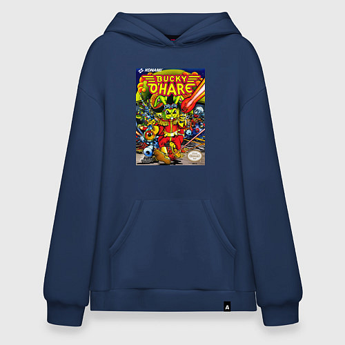 Худи оверсайз Баки о хэр / Тёмно-синий – фото 1