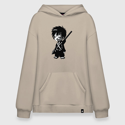 Худи оверсайз Маленький воин-самурай / Миндальный – фото 1
