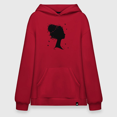 Худи оверсайз Flower girl / Красный – фото 1