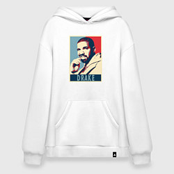 Толстовка-худи оверсайз Drake obey, цвет: белый