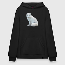 Худи оверсайз Белая северная лиса
