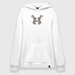 Худи оверсайз Влюбленные зайчики с сердечком