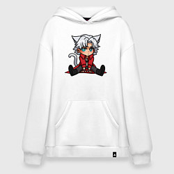 Толстовка-худи оверсайз Chibi Dante - Devil May Cry, цвет: белый