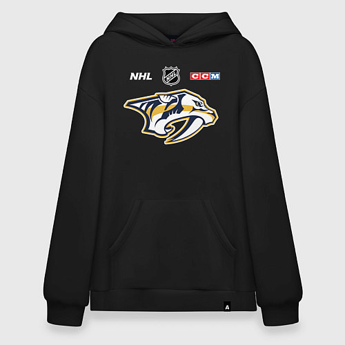 Худи оверсайз Нэшвилл Предаторз - НХЛ команда / Черный – фото 1