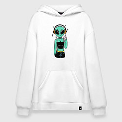 Худи оверсайз Девочка инопланетянин с телефоном