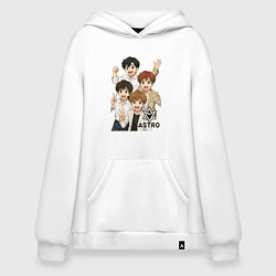 Толстовка-худи оверсайз Astro аниме стиль, цвет: белый