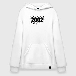 Толстовка-худи оверсайз Разрыв времени 2002, цвет: белый