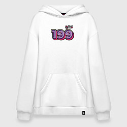 Толстовка-худи оверсайз Игрок номер 199, цвет: белый
