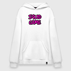 Толстовка-худи оверсайз Pink squid game, цвет: белый