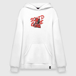 Толстовка-худи оверсайз Soldier squid game, цвет: белый