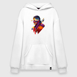 Толстовка-худи оверсайз Джонни Кейдж, цвет: белый