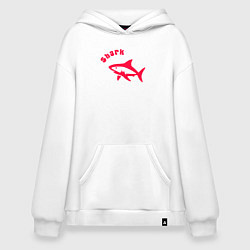 Худи оверсайз Акула-красный силуэт