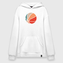 Толстовка-худи оверсайз Basket color, цвет: белый