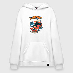 Толстовка-худи оверсайз Хайпожор, цвет: белый