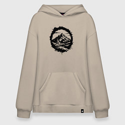 Худи оверсайз Гора и храм в круге