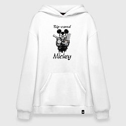 Толстовка-худи оверсайз Гангстер Микки, цвет: белый