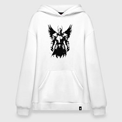Худи оверсайз Черный рыцарь с крыльями