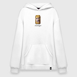 Толстовка-худи оверсайз Чарлагер Сумерки мем, цвет: белый
