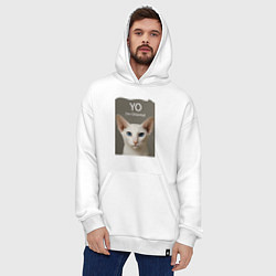 Толстовка-худи оверсайз Yo - Im Oriental, цвет: белый — фото 2