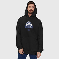 Толстовка-худи оверсайз I am DJ, цвет: черный — фото 2