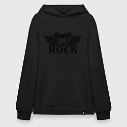 Толстовка-худи оверсайз Rock Bang, цвет: черный