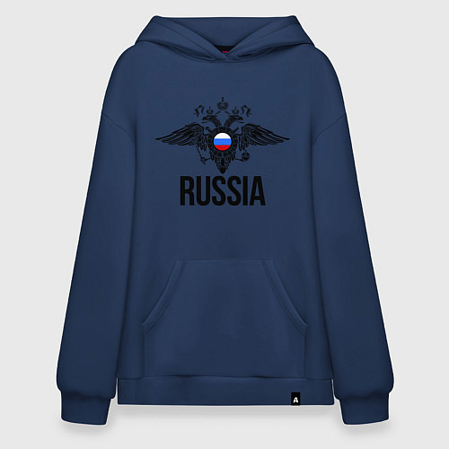 Худи оверсайз Russia / Тёмно-синий – фото 1