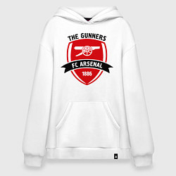Толстовка-худи оверсайз FC Arsenal: The Gunners, цвет: белый