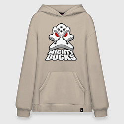 Толстовка-худи оверсайз HC Anaheim Ducks, цвет: миндальный