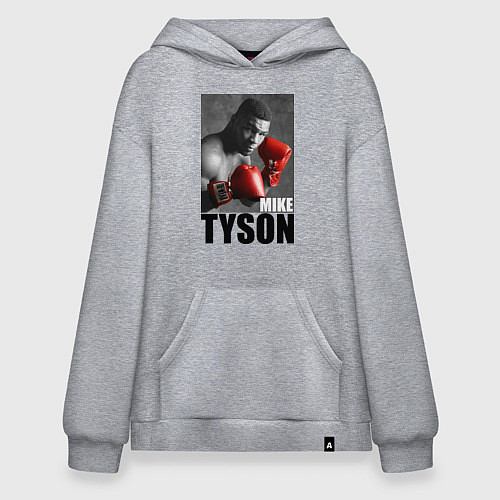 Худи оверсайз Mike Tyson / Меланж – фото 1