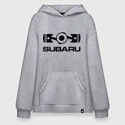 Толстовка-худи оверсайз Subaru, цвет: меланж