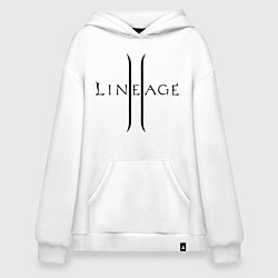 Толстовка-худи оверсайз Lineage logo, цвет: белый