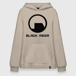 Толстовка-худи оверсайз Black Mesa: Logo, цвет: миндальный