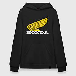 Толстовка-худи оверсайз Honda, цвет: черный