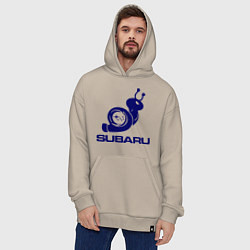 Толстовка-худи оверсайз Subaru, цвет: миндальный — фото 2