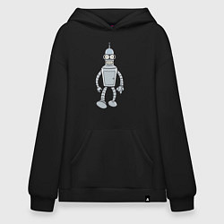 Толстовка-худи оверсайз Iron Bender, цвет: черный